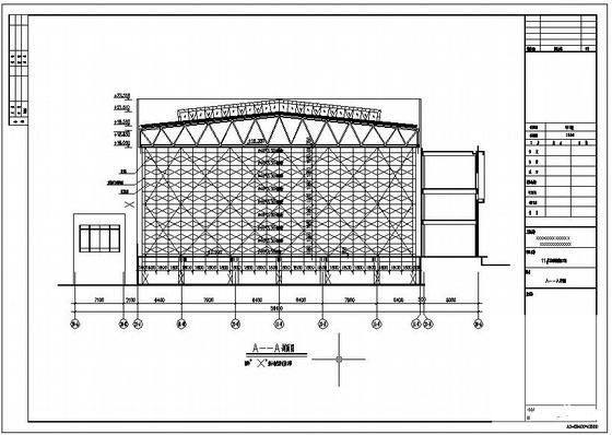 钢网架屋面及舞台栅顶结构CAD施工图纸 - 4