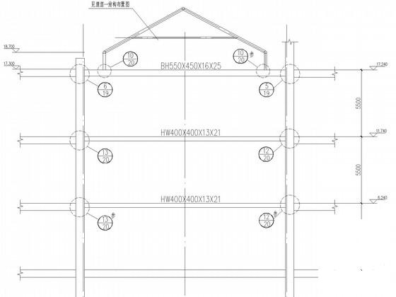 8度抗震商业广场中庭大跨度钢结构CAD施工图纸 - 3