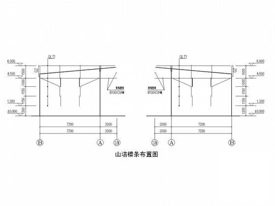 1层轻钢结构商业铺面结构CAD施工图纸(柱下独立基础) - 3