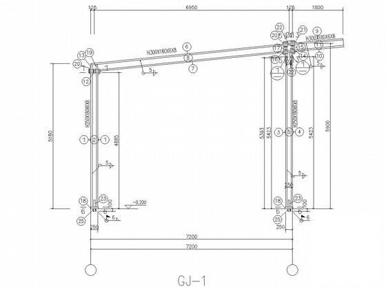 1层轻钢结构商业铺面结构CAD施工图纸(柱下独立基础) - 4