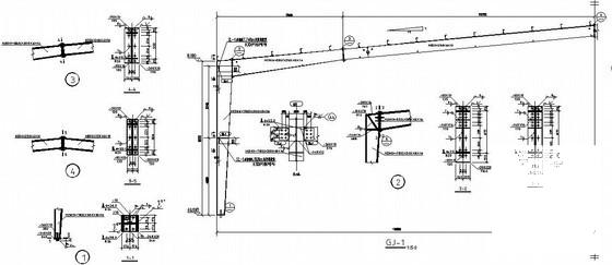 钢结构门式刚架五星温泉城结构CAD施工图纸（6度抗震）(平面布置图) - 4
