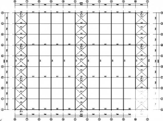 局部2层办公楼厂房结构CAD施工图纸（独立基础）(平面布置图) - 1