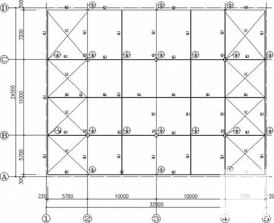 1层钢结构门头房建筑结构CAD施工图纸 - 2