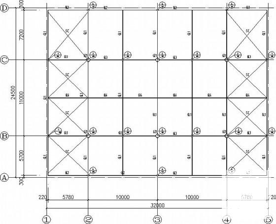 1层钢结构门头房建筑结构CAD施工图纸 - 2