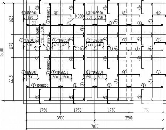 独立基础压风机房及消防材料库结构CAD施工图纸 - 2