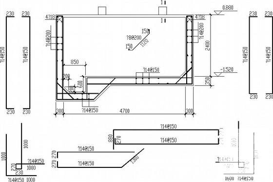 独立基础压风机房及消防材料库结构CAD施工图纸 - 3