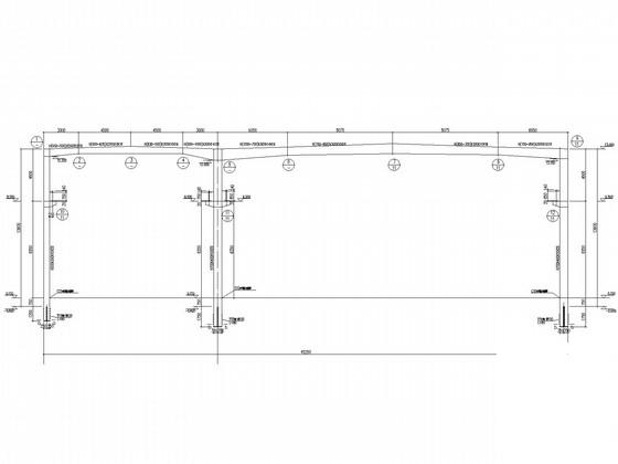带附楼门式刚架厂房结构CAD施工图纸（独立基础） - 1