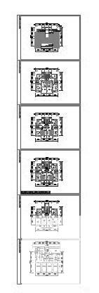 多层板式住宅楼户型CAD图纸（板式、中等户型）(建筑面积) - 2
