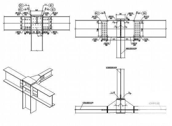 钢结构交易市场厂房结构CAD施工图纸（7度抗震）(室外钢楼梯) - 3