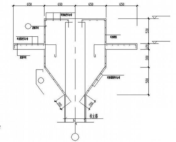 钢筋混凝土框架冷却塔结构CAD施工图纸(平面布置图) - 4