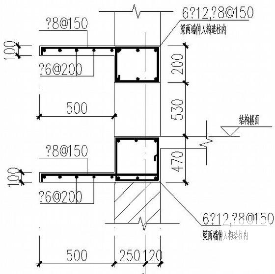 带地下室加阁楼砖混住宅结构CAD施工图纸（条形基础） - 4