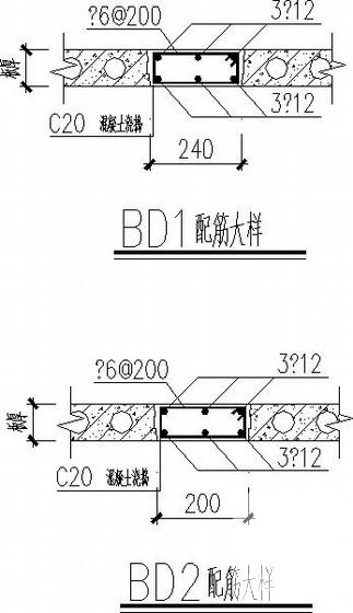 带地下室砌体住宅结构CAD施工图纸（条形基础） - 4