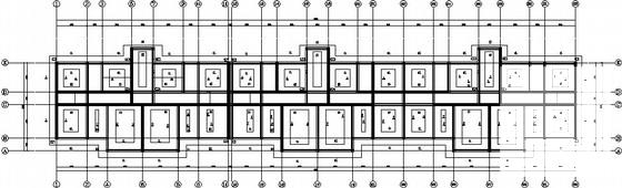 两套5层公租房砌体结构CAD施工图纸（条形基础）(平面布置图) - 1