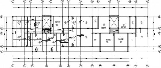 两套5层公租房砌体结构CAD施工图纸（条形基础）(平面布置图) - 3