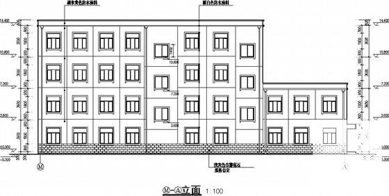4层砖混综合服务楼建筑结构CAD施工图纸(PKPM模型) - 1