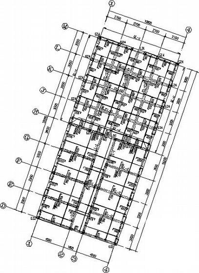4层砖混综合服务楼建筑结构CAD施工图纸(PKPM模型) - 3