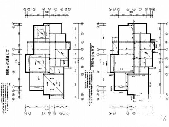 2层砌体结构坡屋面别墅结构CAD施工图纸（桩基础） - 1