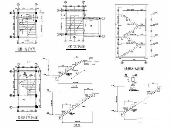 2层砌体结构坡屋面别墅结构CAD施工图纸（桩基础） - 4