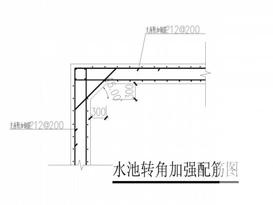 4层砌体中学学生宿舍楼结构CAD施工图纸（条形基础）(水池配筋图) - 4