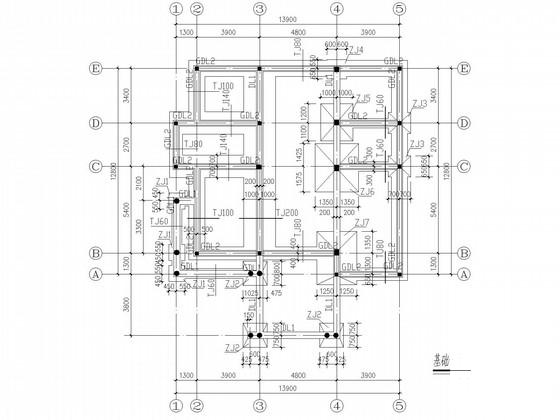 6度抗震私人别墅框混结构CAD施工图纸(建施) - 2