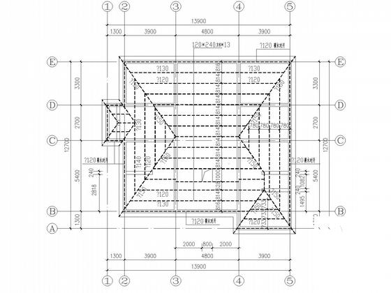 6度抗震私人别墅框混结构CAD施工图纸(建施) - 5