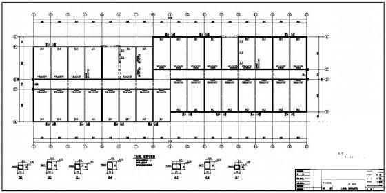 5层砖混学校宿舍楼结构CAD施工图纸 - 3