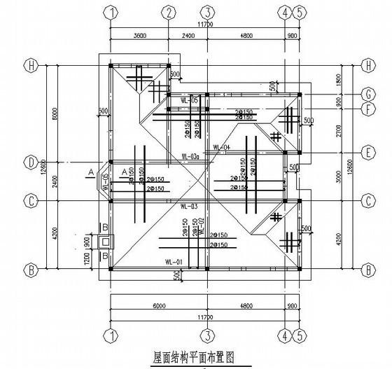 砖混结构别墅结构施工图纸（建筑施工CAD图纸2层） - 1