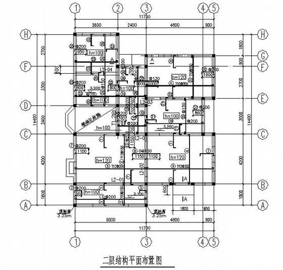 砖混结构别墅结构施工图纸（建筑施工CAD图纸2层） - 3