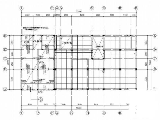 5层砌体结构商住楼结构CAD施工图纸(平面布置图) - 2