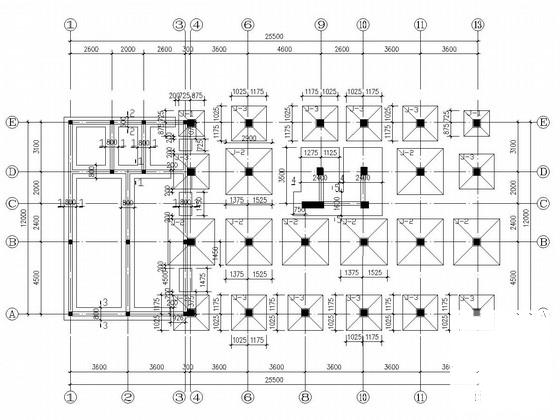 5层砌体结构商住楼结构CAD施工图纸(平面布置图) - 4