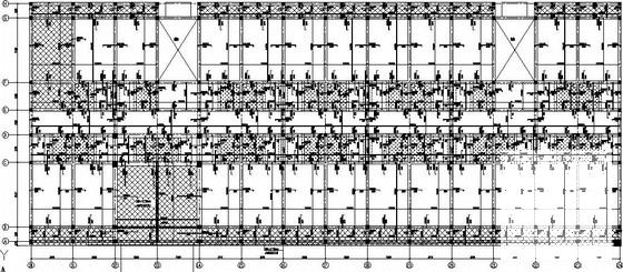 6层砖混单身宿舍结构CAD施工图纸（6度抗震） - 1