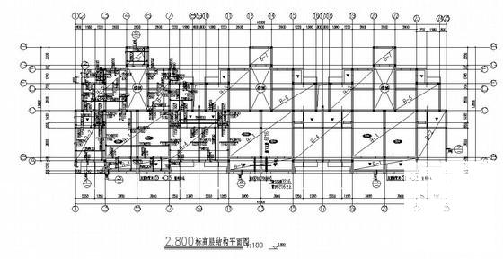 砖混结构多层住宅楼结构CAD施工图纸（6层条形基础） - 1
