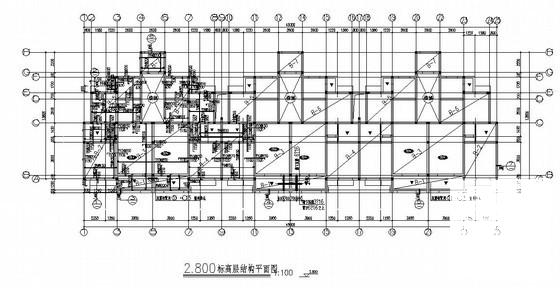 砖混结构多层住宅楼结构CAD施工图纸（6层条形基础） - 1