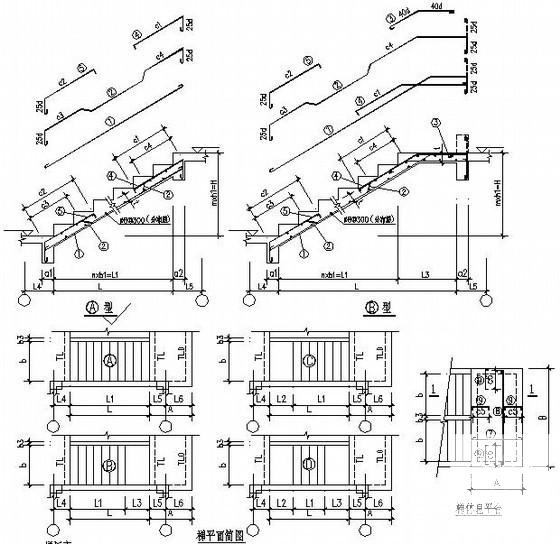 砖混结构别墅结构CAD施工图纸（3层条形基础）(平面布置图) - 3