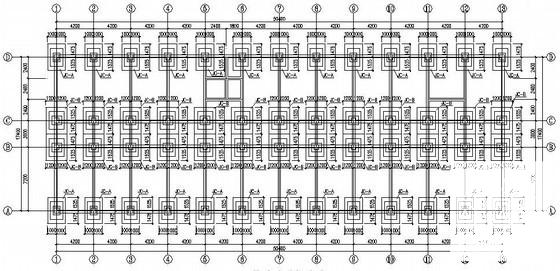 7层框架填充墙教学楼优秀毕业设计方案（建筑、结构CAD施工图纸）(柱下独立基础) - 2