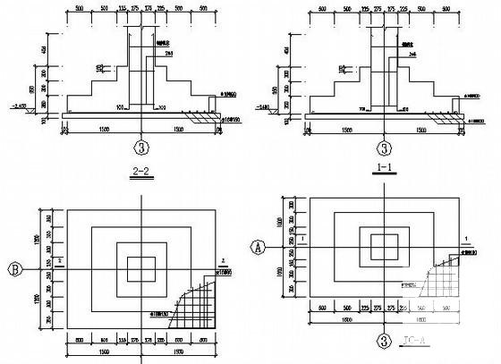 7层框架填充墙教学楼优秀毕业设计方案（建筑、结构CAD施工图纸）(柱下独立基础) - 4