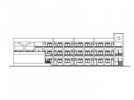 中学3层教学楼建筑扩初CAD图纸 - 1