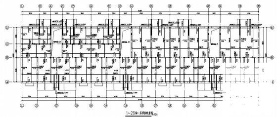 7度抗震6层砌体结构住宅楼结构CAD施工图纸(平面布置图) - 2