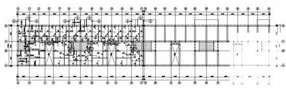 6层筏板基础砖混结构教学楼结构施工CAD图纸 - 1