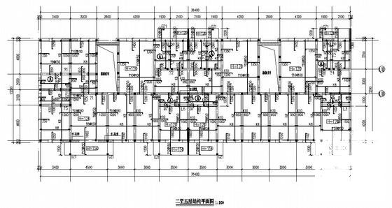 6层筏板基础砖混结构住宅楼结构CAD施工图纸 - 1