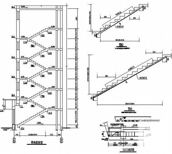 砌体结构住宅楼结构CAD施工图纸（7层桩基础） - 4