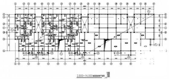 砌体结构宿舍楼结构CAD施工图纸（6层条形基础） - 1