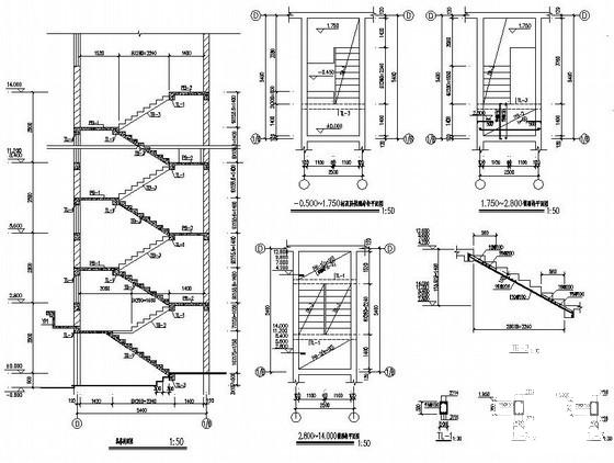 砌体结构宿舍楼结构CAD施工图纸（6层条形基础） - 4