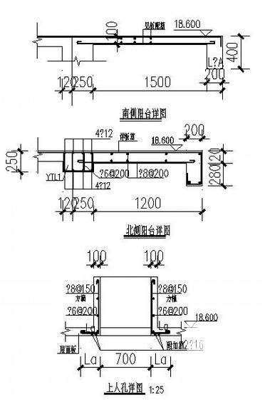 砖混结构住宅楼结构CAD施工图纸（5层筏板基础） - 3