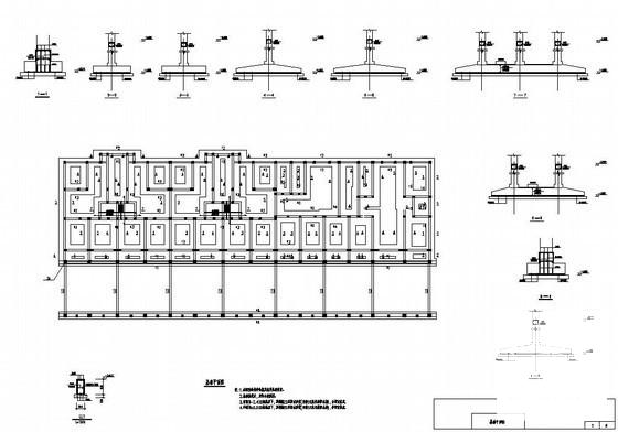 7层多层砖混住宅楼结构CAD施工图纸（半地下室） - 1