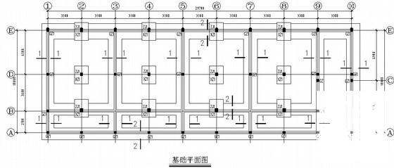 砖混结构住宅楼结构CAD施工图纸（2层条形基础） - 3