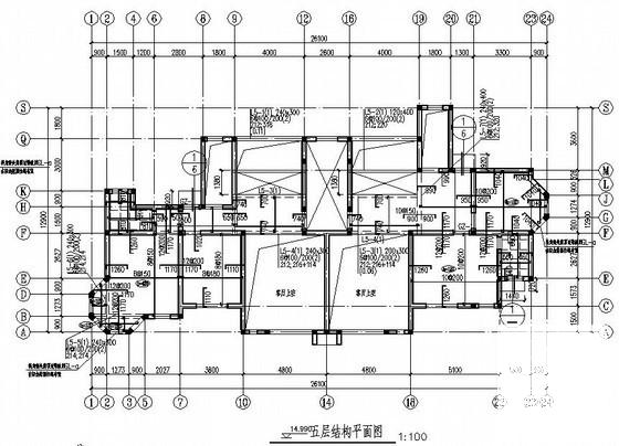 6层条形基础砖混结构住宅楼结构CAD施工图纸 - 2
