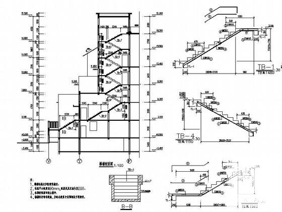 6层条形基础砖混结构住宅楼结构CAD施工图纸 - 3