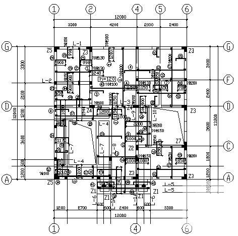 桩基础3层砖混结构别墅结构CAD施工图纸(建筑) - 2