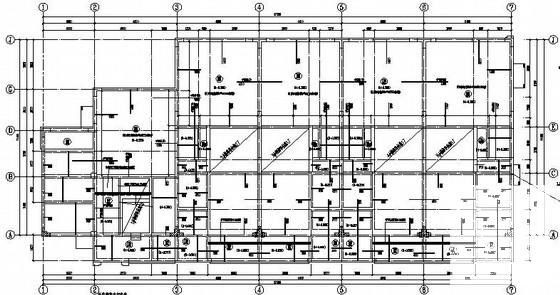 独立基础3层砖混别墅结构CAD施工图纸（平法图纸） - 1